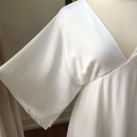 Lewit Split Kimono Sleeve Dress White NWT 6 - Picture 3 of 10